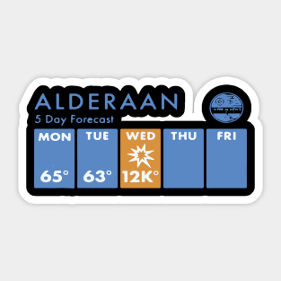 Alderaan 5 Day Forecast Sticker